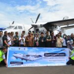 Kasrem 141/Tp hadiri Penerbangan Perdana dari Bandara Sultan Hasanauddin Makassar ke Bandara Arung Palakka Bone