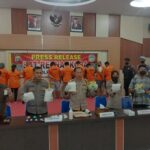 Polres Nunukan Berhasil Mengamankan ±7,250 dan ±500 gram Narkotika Jenis Sabu serta 9 Orang Pelaku