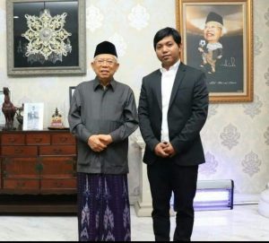 CEO Facesia, Muakbar bersama Wakil Presiden RI. K.H. Ma'ruf Amin. Foto, dokumen pribadi