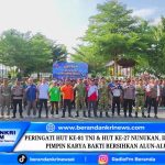 Peringati HUT ke-81 TNI & HUT ke-27 Nunukan, Danlanal Pimpin Karya Bakti Bersihkan Alun-Alun